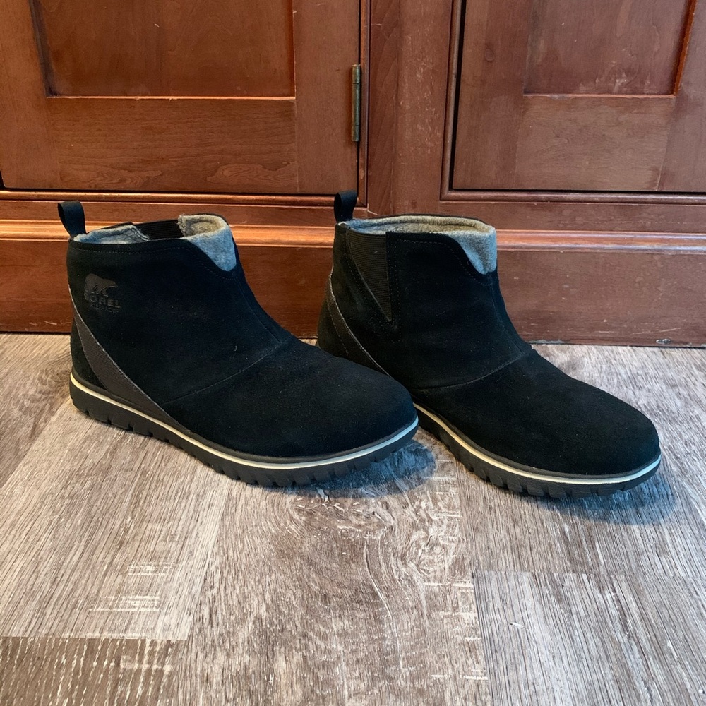 Sorel waterproof suede booties